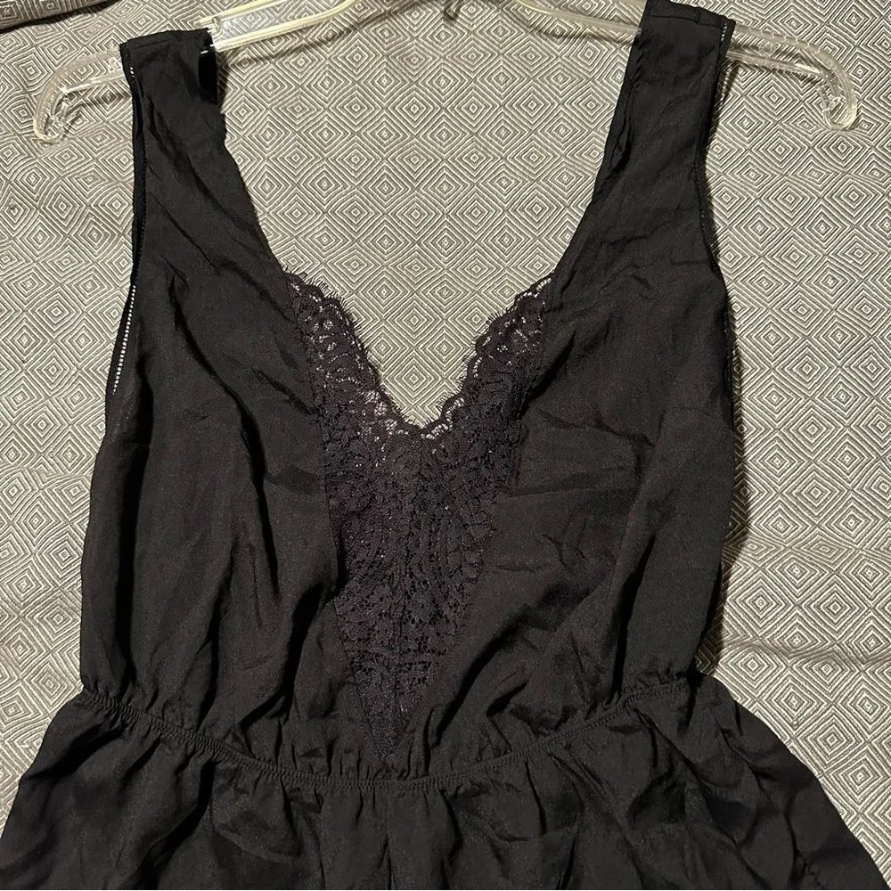 Oysho Black Lace Lingerie Teddy Romper EUC Size Small It#68